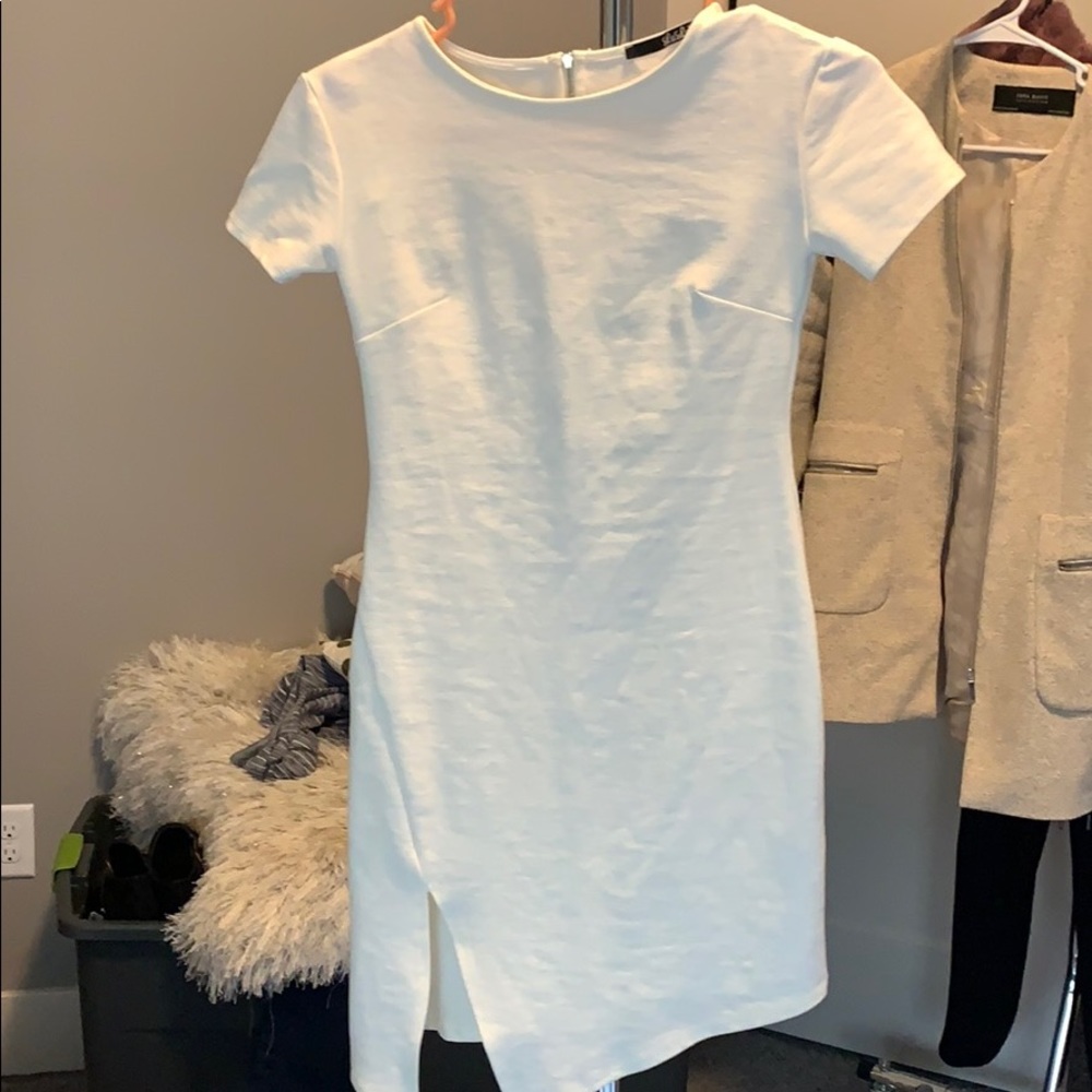 Lulus white dress with slit